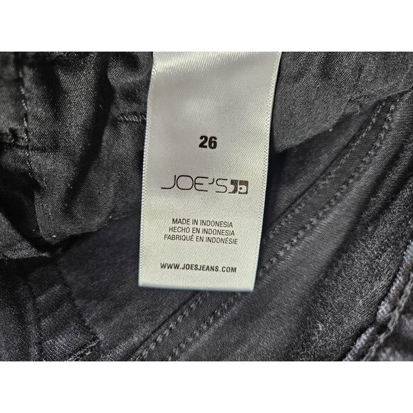 Joe's Jeans Jeans Womens 26 Black Charcoal Skinny Stretch Tapered Leg Denim - Picture 5 of 11